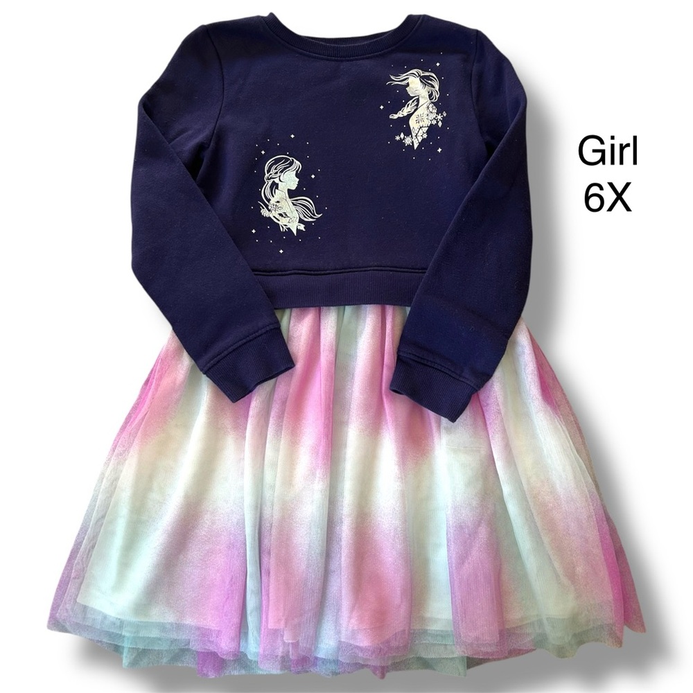 Disney Frozen Elsa & Anna Girl Tutu Dress size 6X